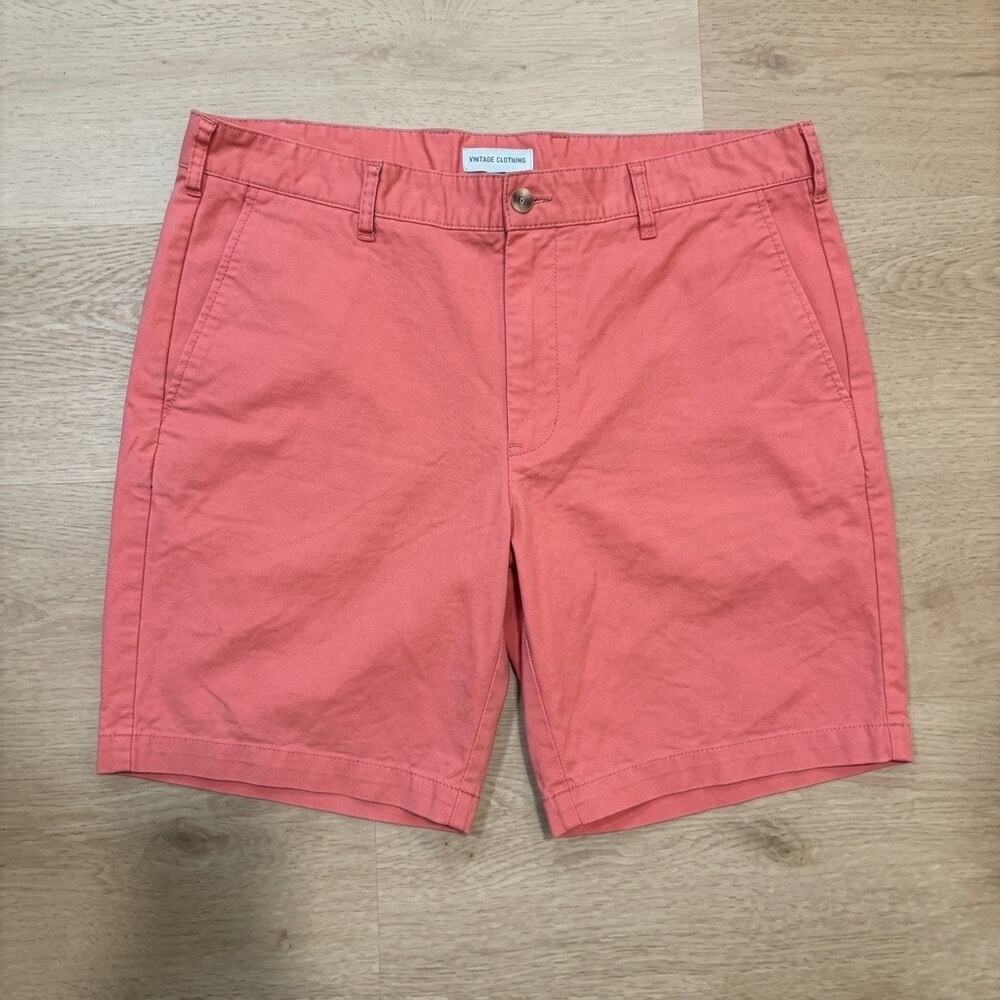 Peter Millar Crown Comfort Coral Pink Stretch Chino Shorts Men’s Size 34